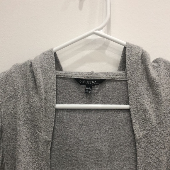 George kids XL grey hooded long sleeve lightweight cardigan - Picture 2 of 4